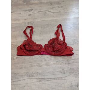 La Perla Glamour Demi lace Wired Bra women's 34 dark‎ pink